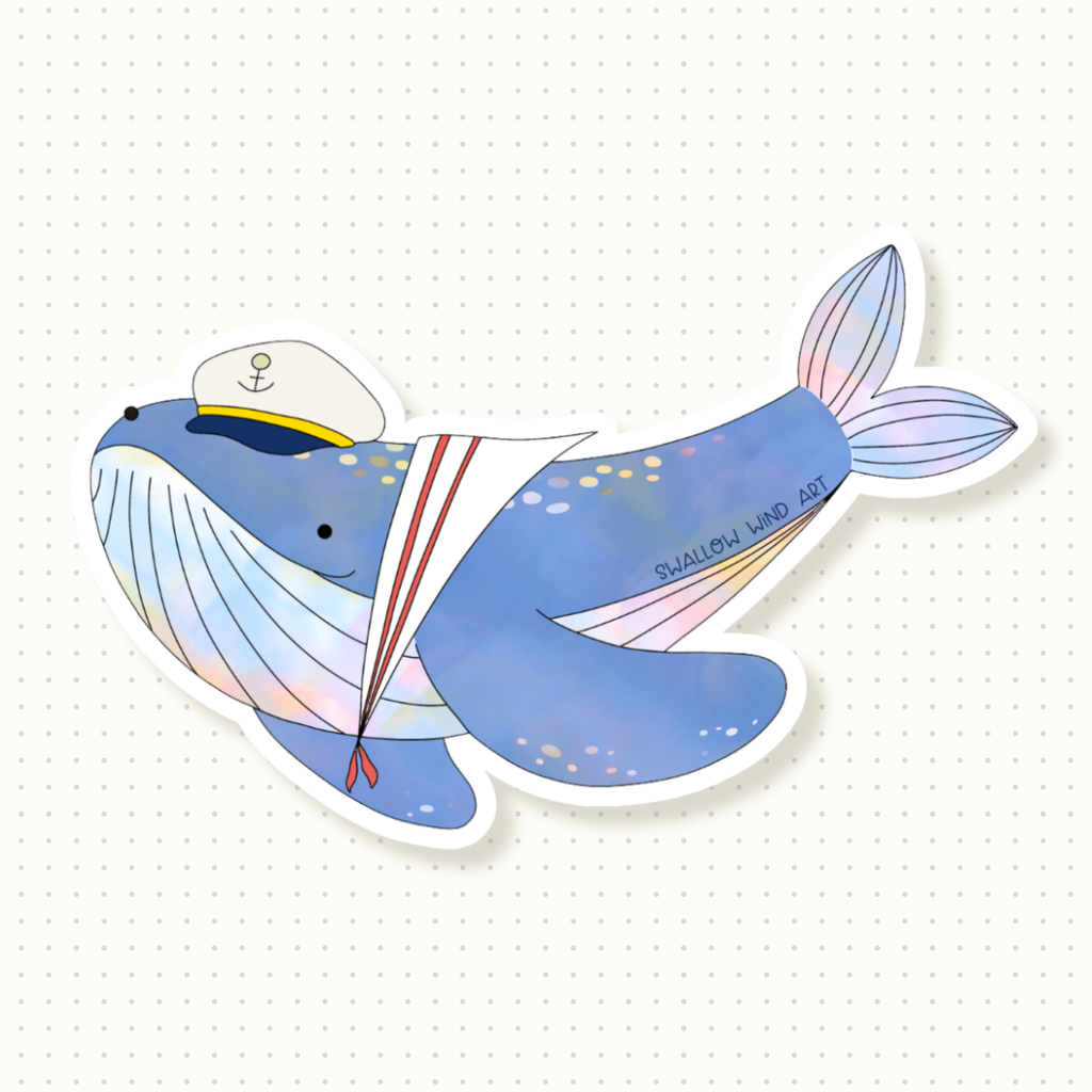 Vinyl Sticker - Captain Whale