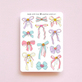 Sticker Sheet - Coquette Ribbon Bows