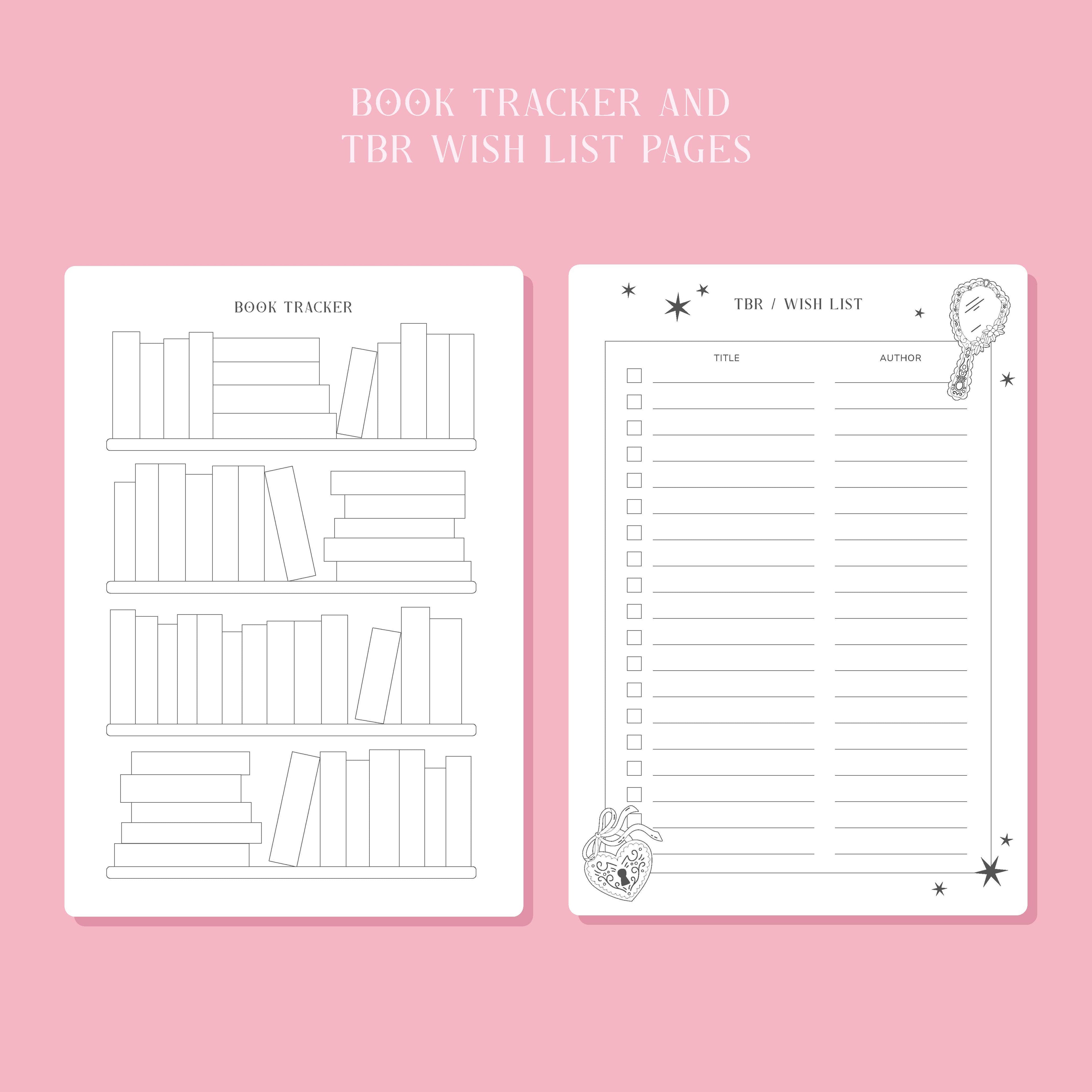 Romantasy Reading Journal – Literary 50 Book Review Notebook