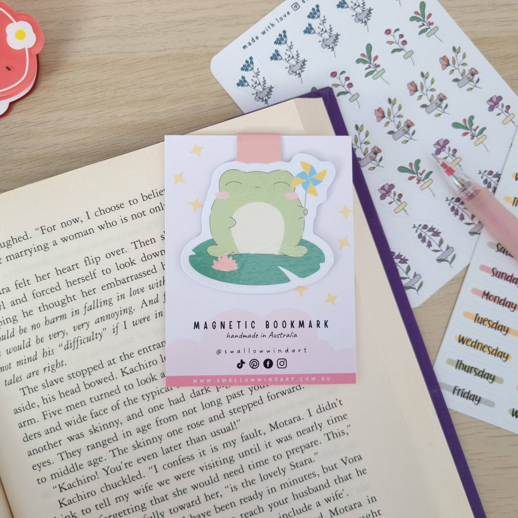 Magnetic Bookmark - Kawaii Happy Froggy