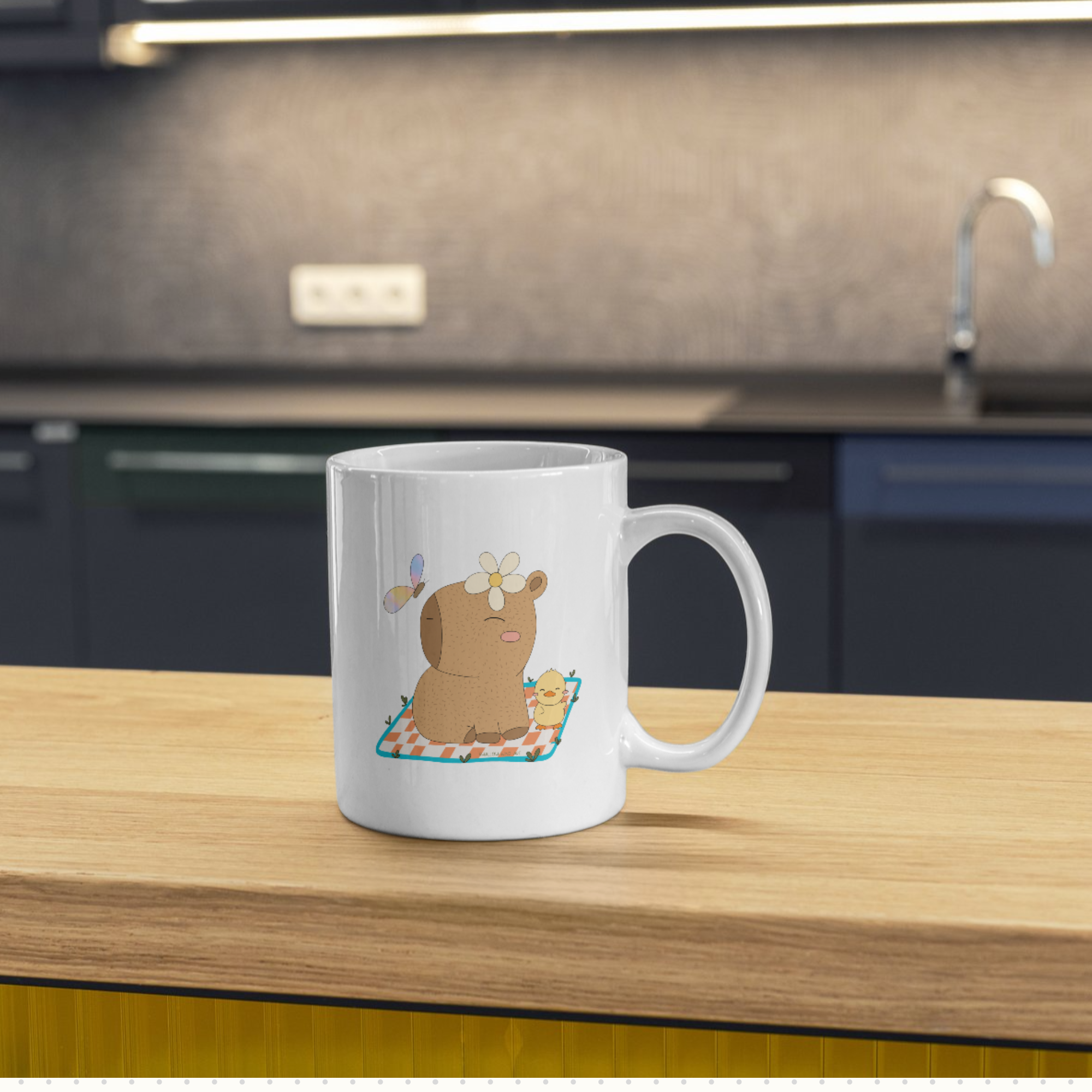Vinyl Sticker - Capybara Ducky Butterfly Picnic