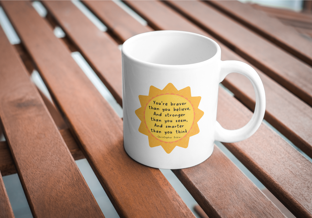 Vinyl Sticker - Inspirational Quote, Brave, Strong, Smart