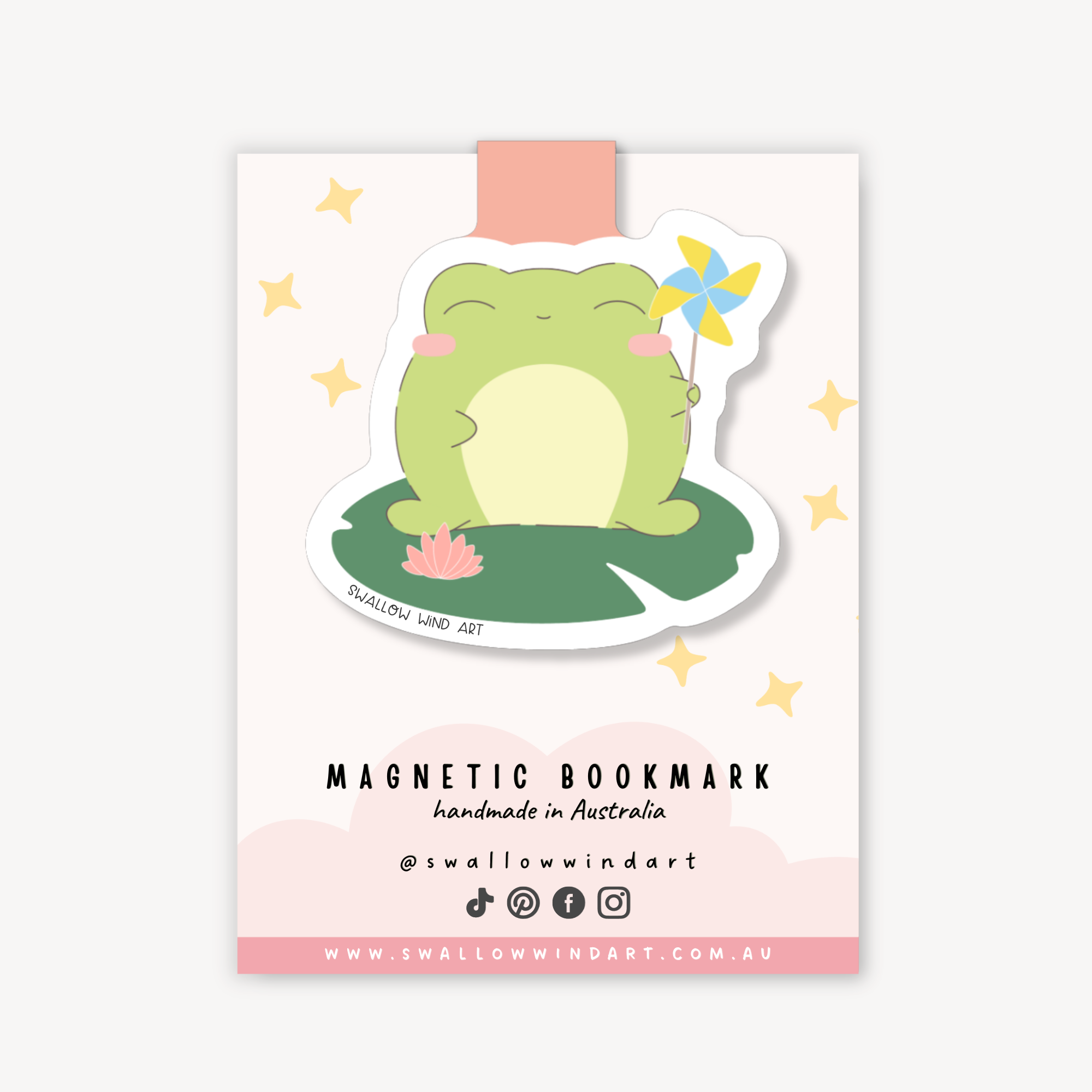 Magnetic Bookmark - Kawaii Happy Froggy