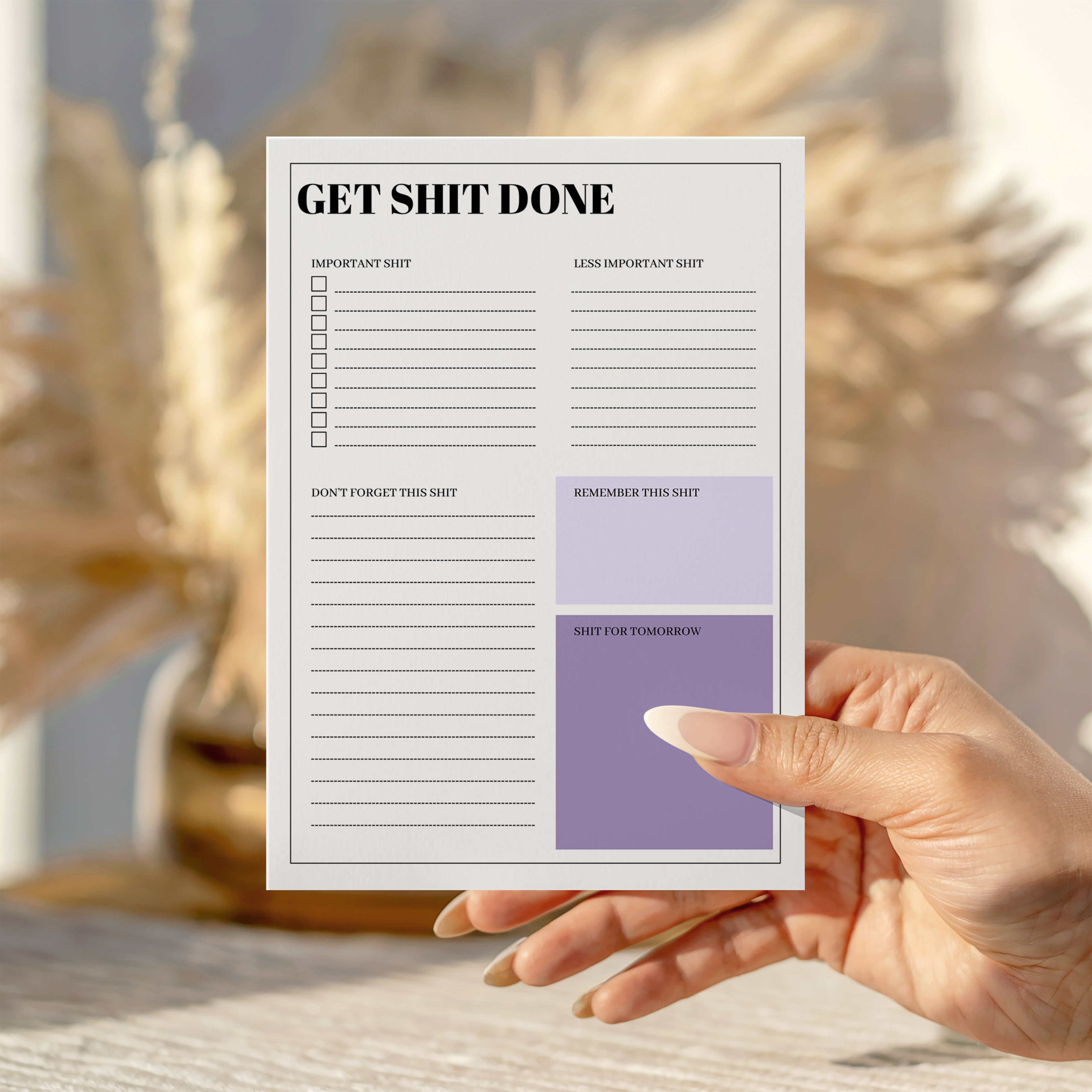 Get Sh*t Done (Purple) Planner Notepad