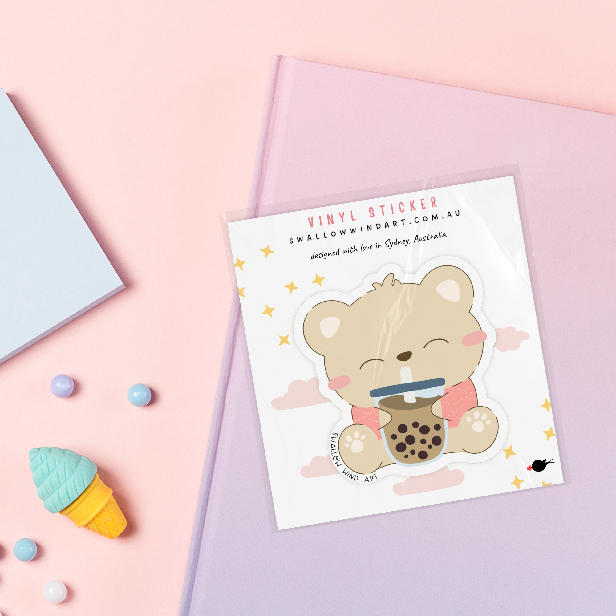 Vinyl Sticker - Boba Bear