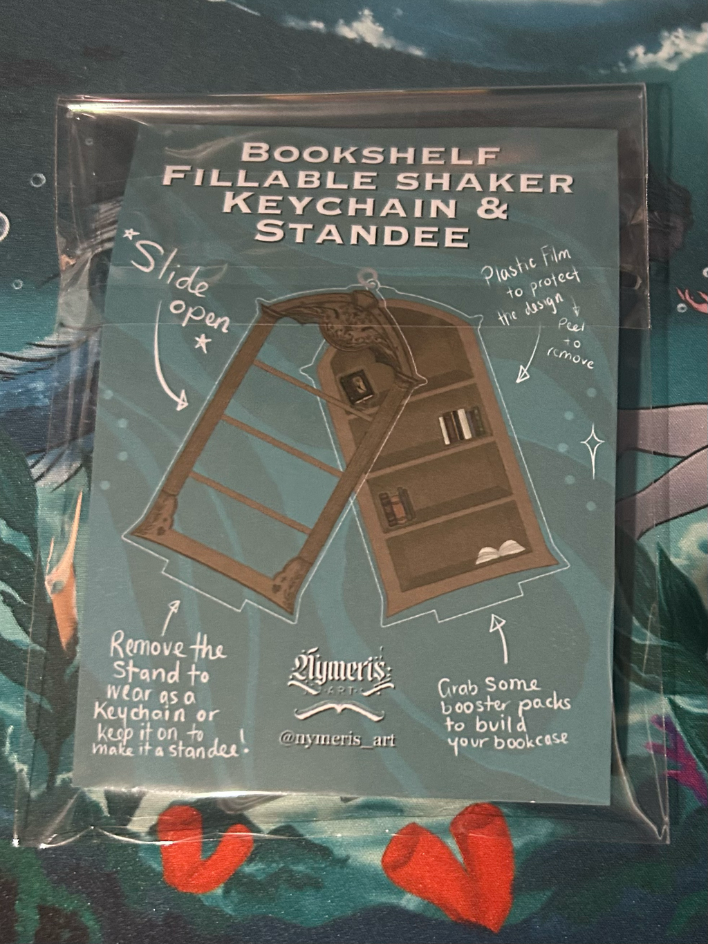 Bookshelf Shaker Keychain & Standee