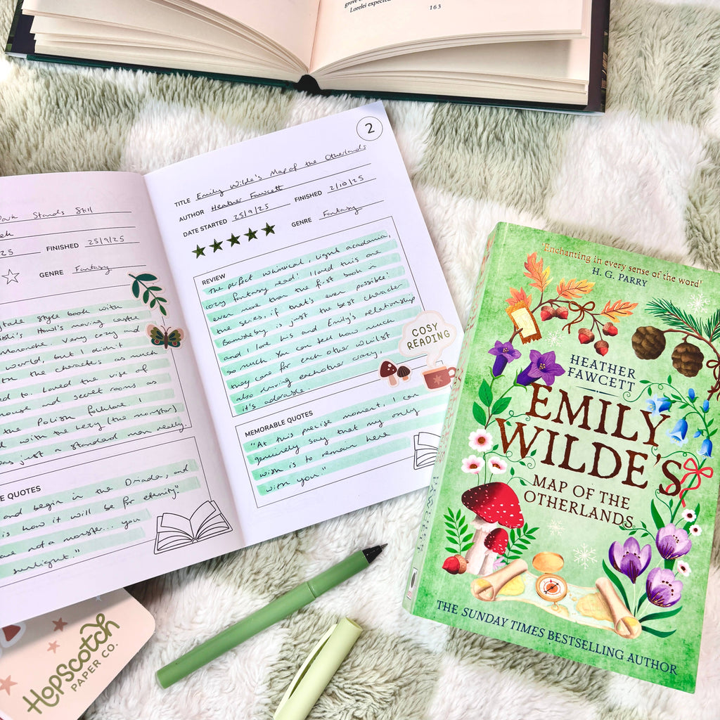 Reading Journal Fantasy Forest, 50 Page Book Review Notebook