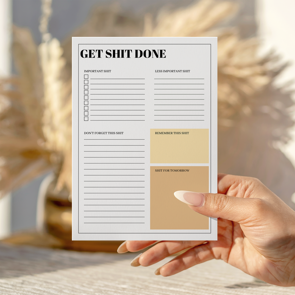 Get Sh*t Done (Orange) Planner Notepad