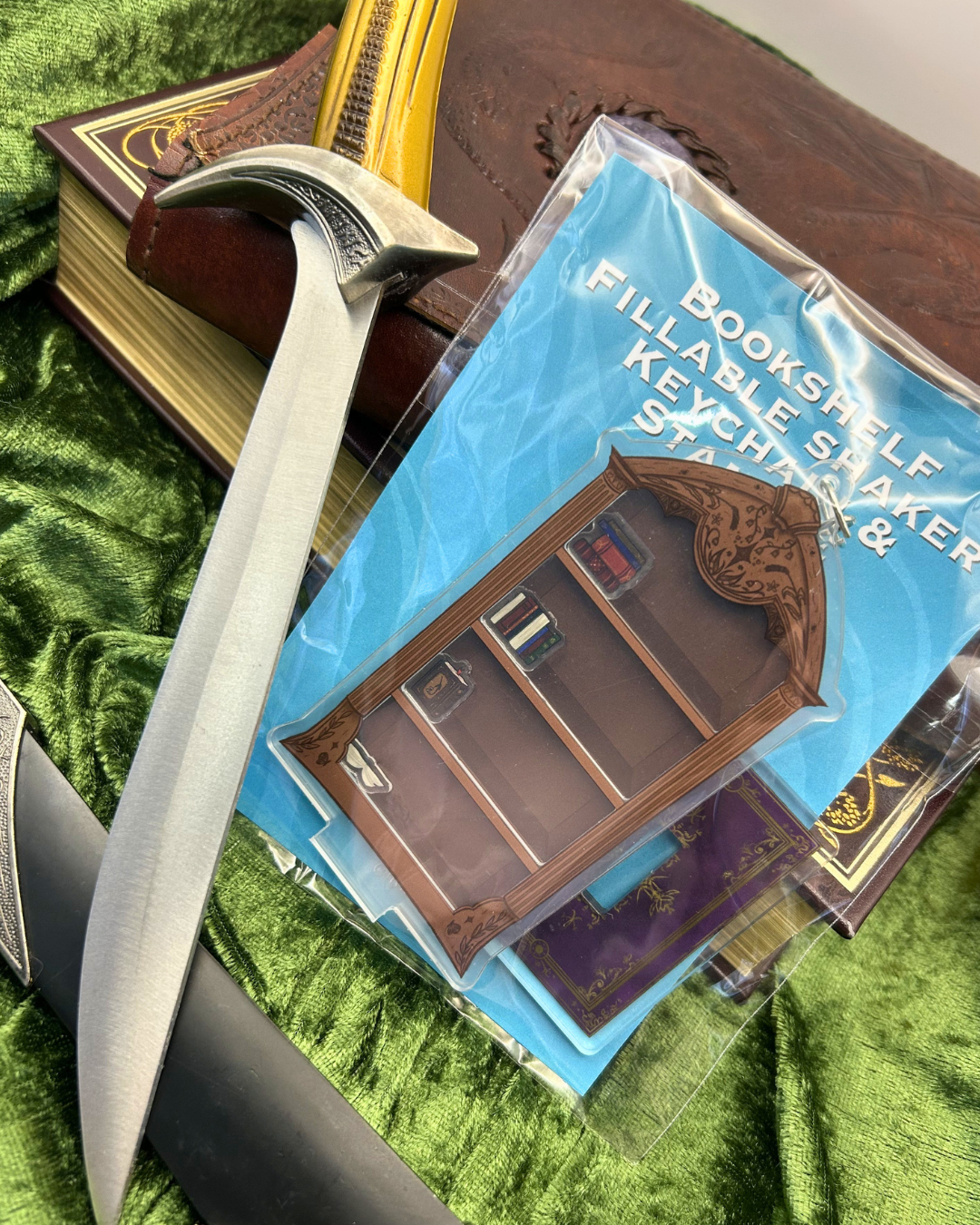 Bookshelf Shaker Keychain & Standee