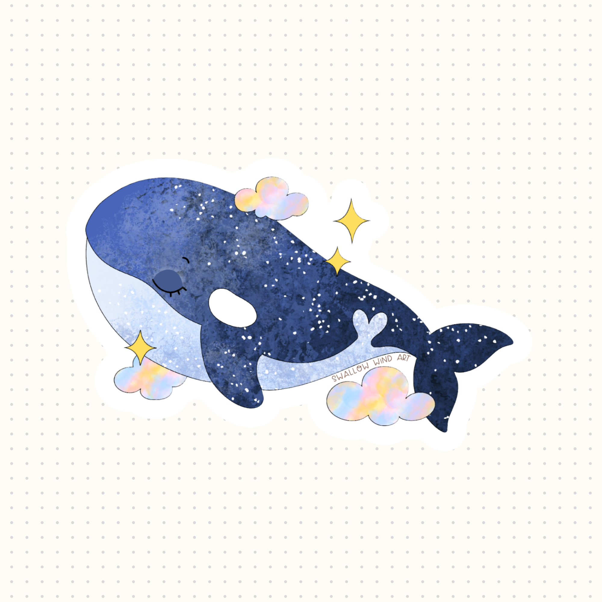 Vinyl Sticker - Dreamy Orca