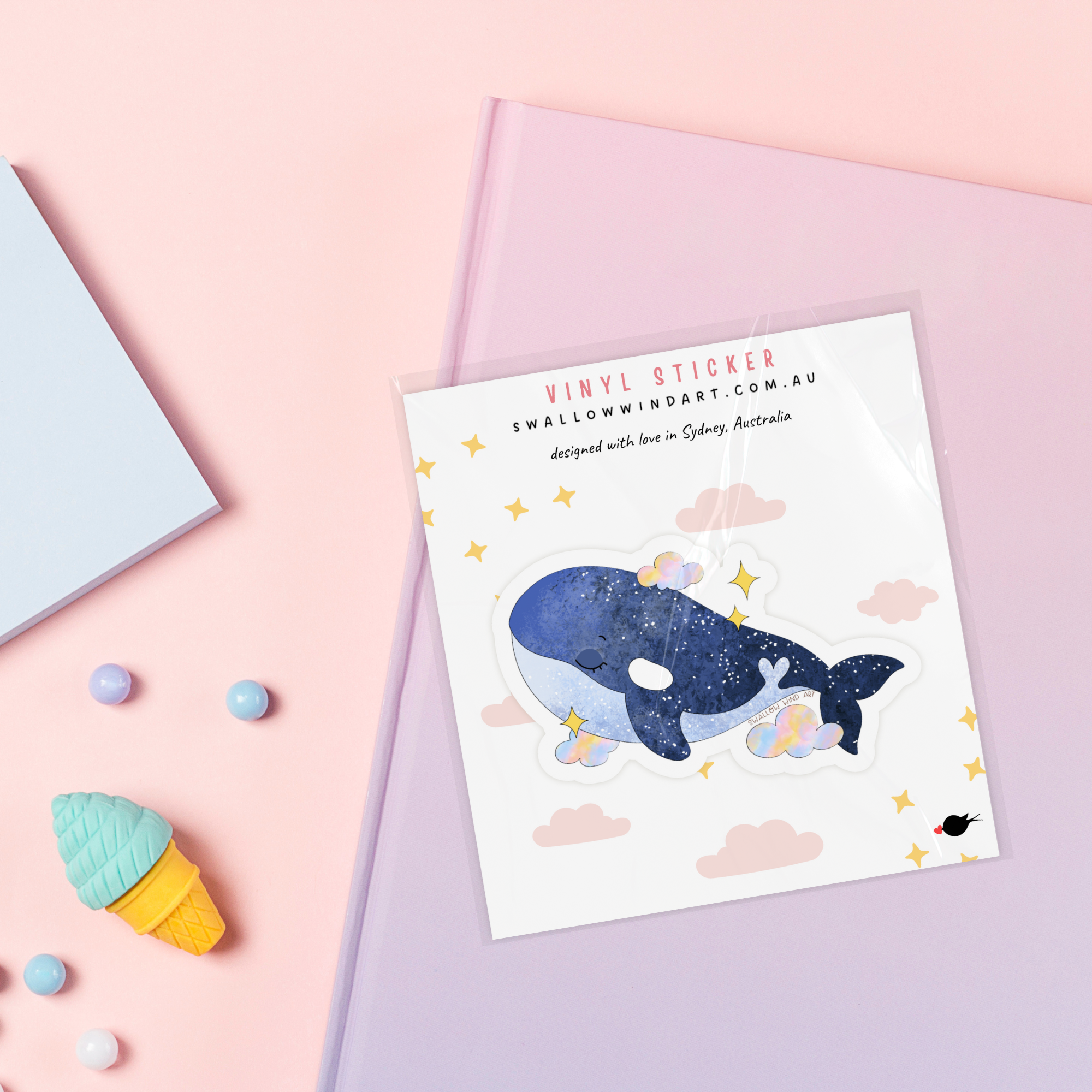 Vinyl Sticker - Dreamy Orca