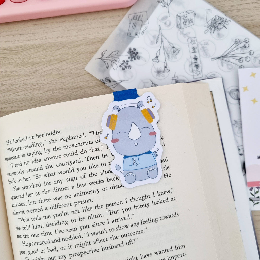 Magnetic Bookmark - Rock n Roll Rhino